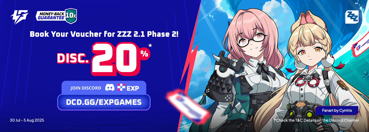 [MY PH SG TH VN] ZZZ Prebook Gacha Voucher 6 Aug Discord